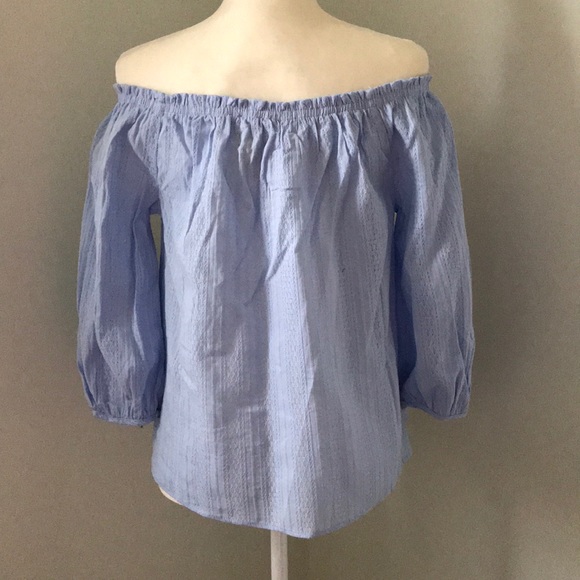 ❗️SOLD❗️Off Shoulder Top with 🌹 Patches - Picture 5 of 5